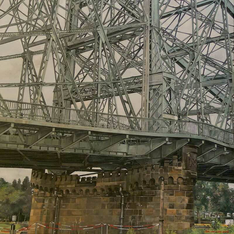 blaues wunder, dresden - sachsen 2012, 95 x 80 cm, öl auf leinwand