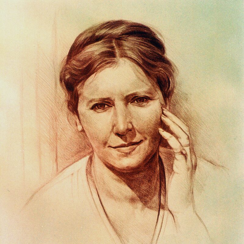 frau vogel 2004, 60 x 50 cm, rötel auf papier