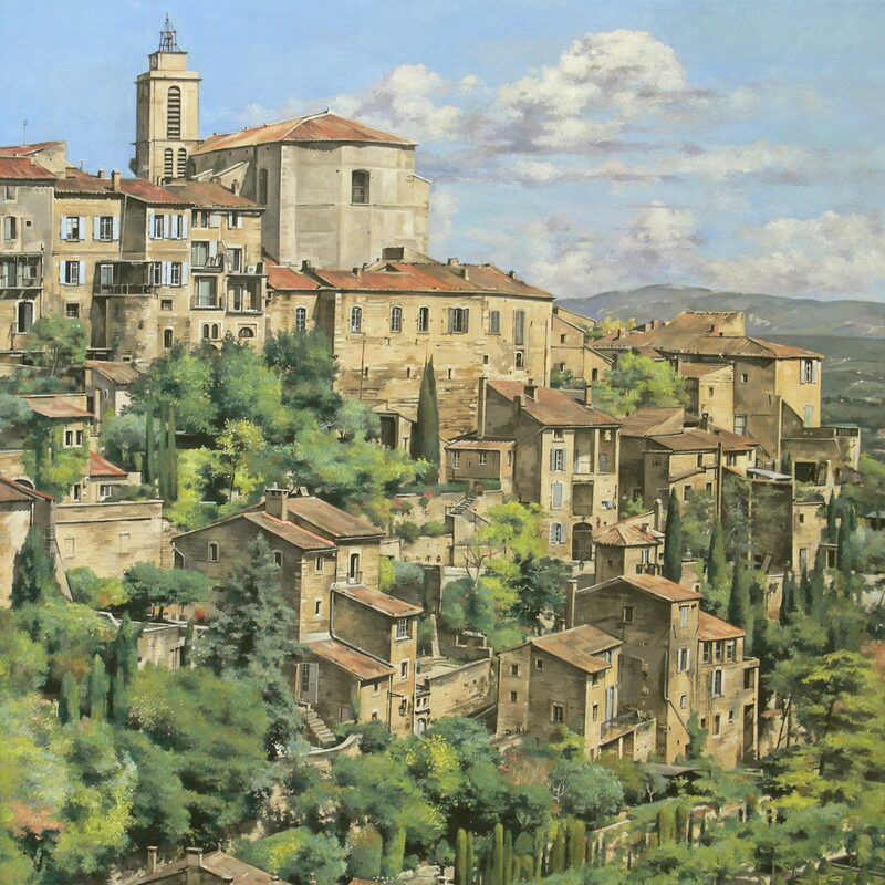 gordes - vaucluse 2019, 95 x 80 cm, öl auf leinwand
