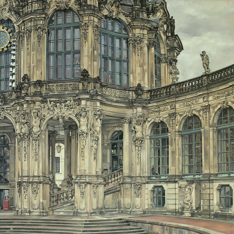 carillon pavilion zwinger palace, dresden - saxony 2013, 29,5" x23,6", oil on canvas