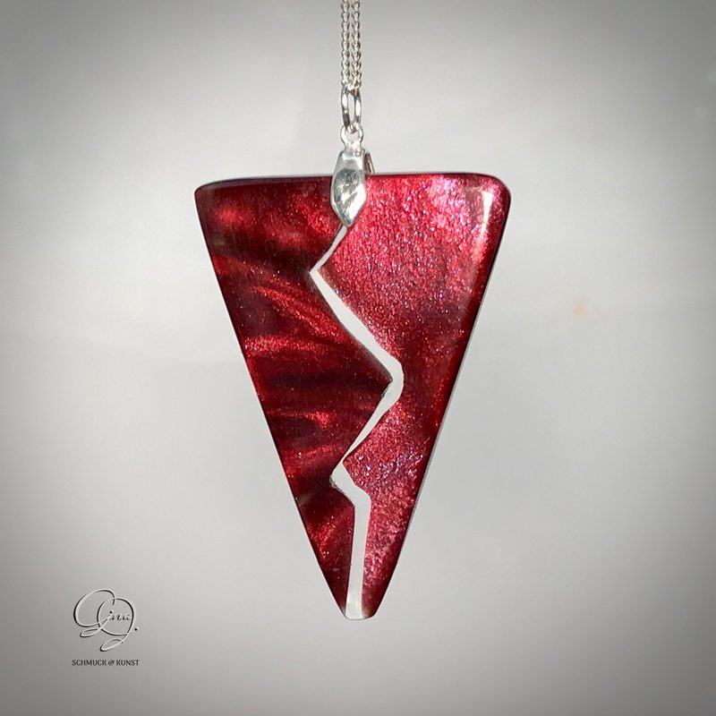 Anhänger 
Kette 925 Silber
Dipon EpoxyPlast 3D B20 Jewel Cast
Kandydip Carbon Red Pearls