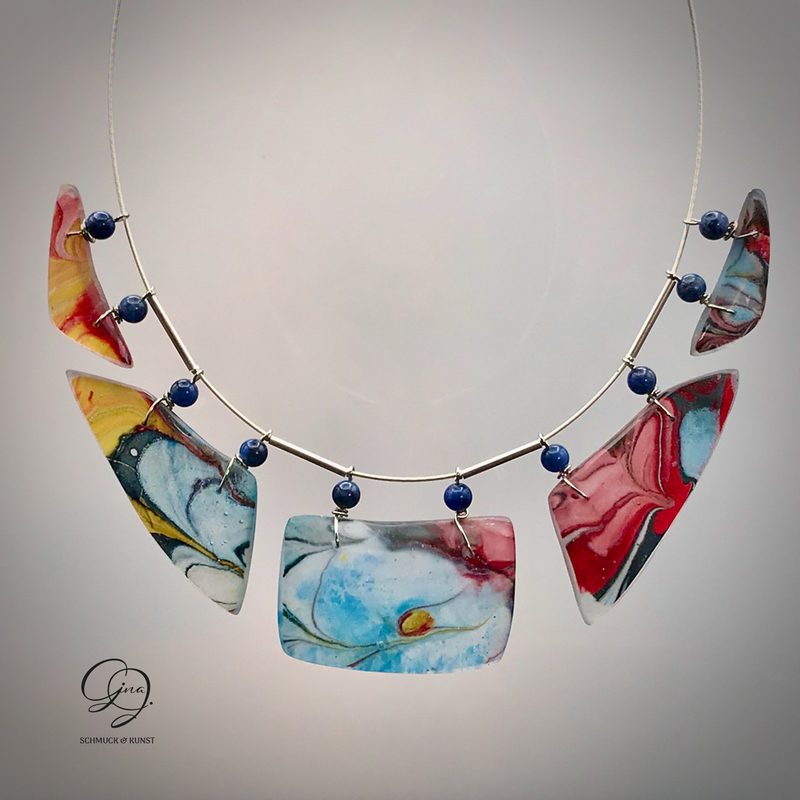 Collier mit Sodalith Perlen
Kandydip Alcohol Inks
Dipon EpoxyPlast 3D B20 Jewel Cast