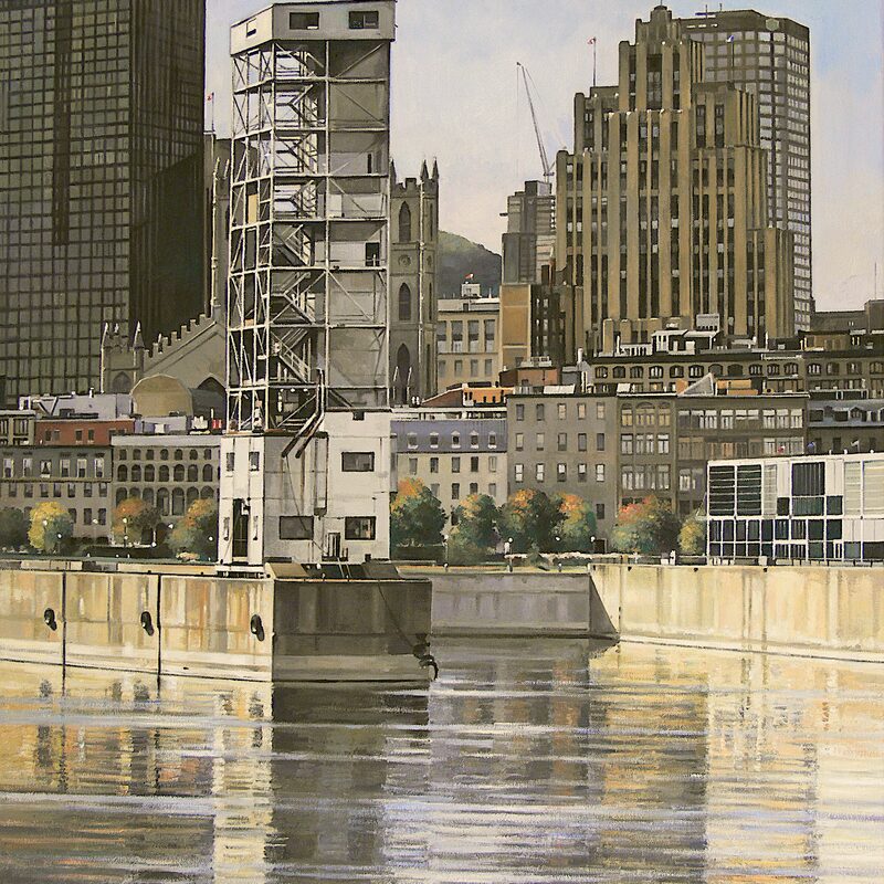 old port, montreal - quebec 2008, 27,6" x 23,6", oil on canvas