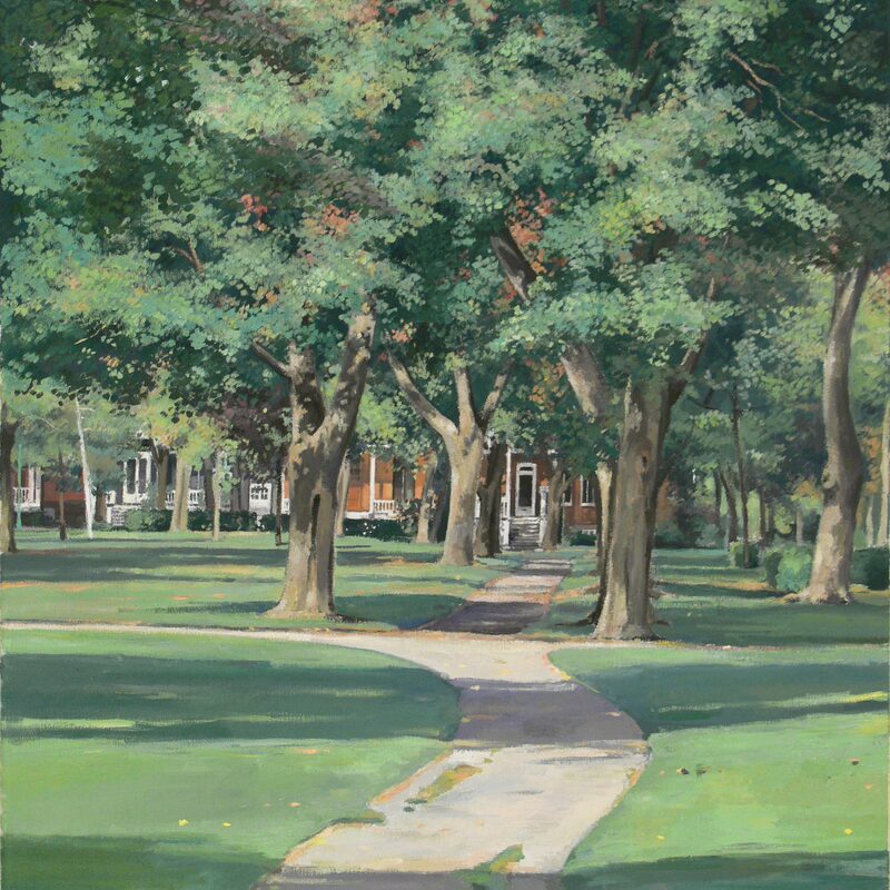 park outremont, montreal - quebec 2004, 27,6" x 23,6", oil on canvas