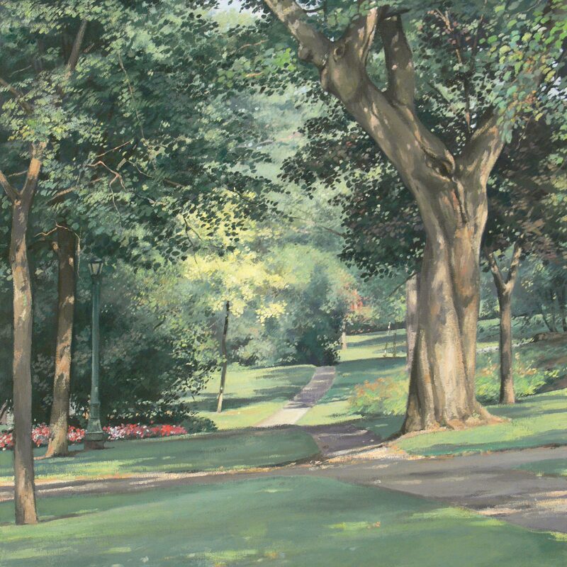 park joyce, montreal - quebec 2004, 27,2" x 23,6", oil on canvas