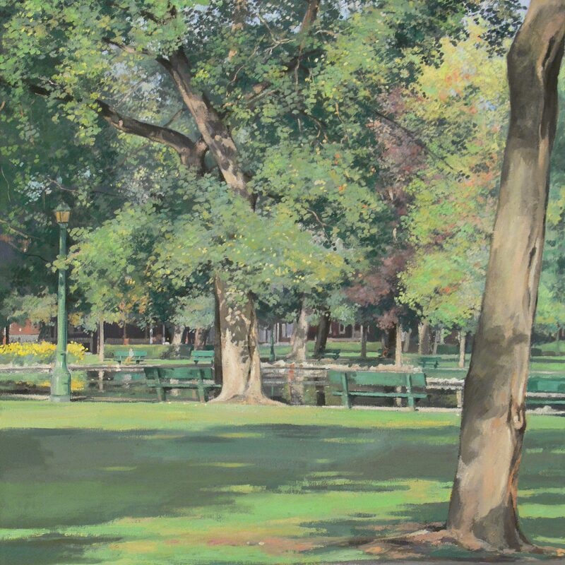 park outremont, montreal - quebec 2004, 276" x 23,6", oil on canvas