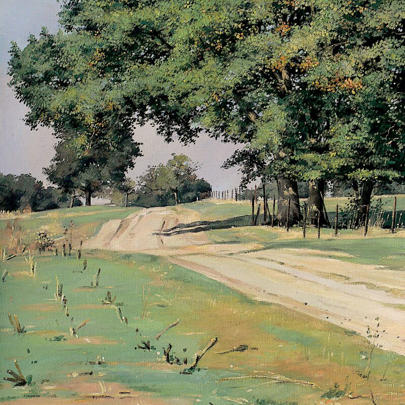 landschaft bei mompach - kanton echternach 2003, 59 x 52 cm, öl auf leinwand