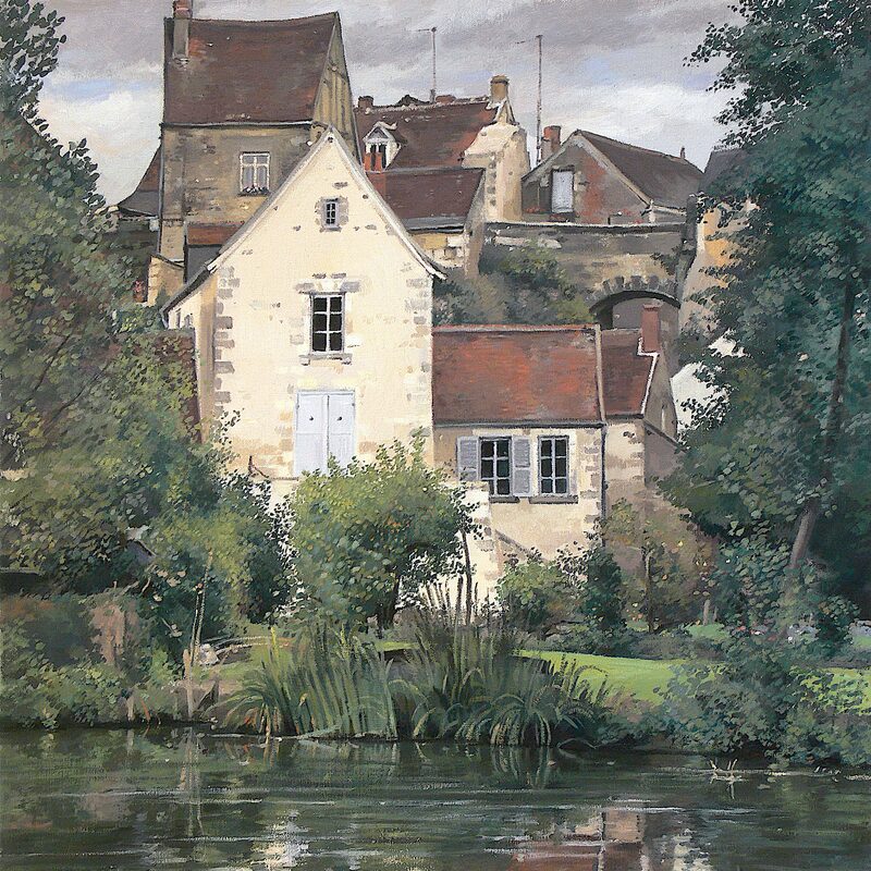montrésor - indre-et-loire 2002, 69 x 60 cm, öl auf leinwand