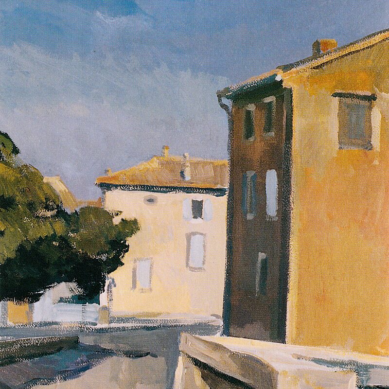 bonnieux - vaucluse 1986, 54,8 x 46 cm, gouache auf papier