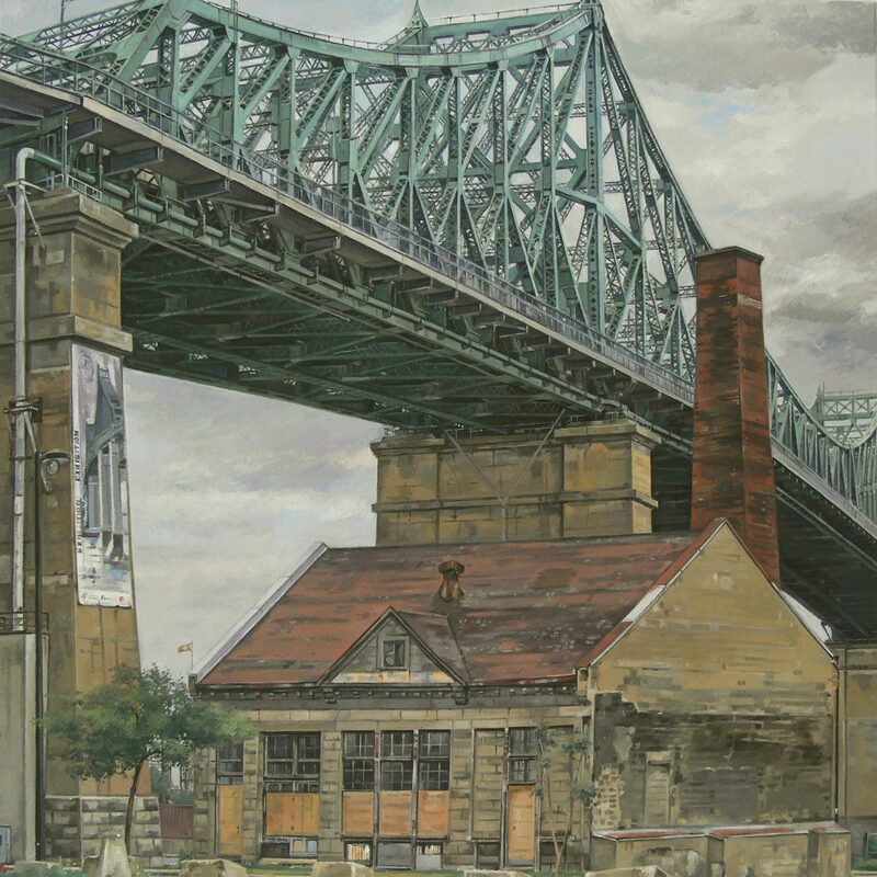 pont jacques-cartier montréal - québec 2007, 90 x 80 cm, huile sur toile