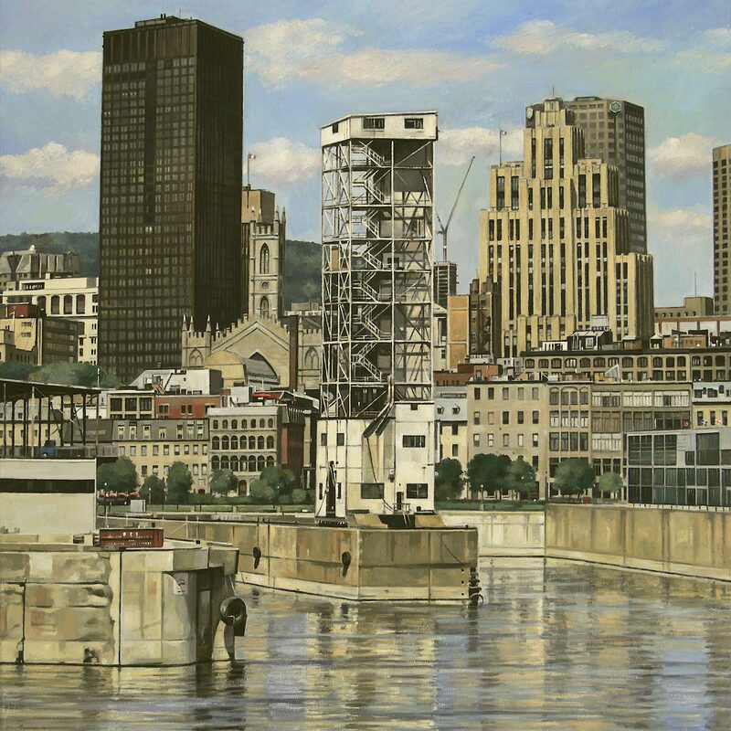 old port, montreal - quebec 2008, 36" x 32", oil on canvas