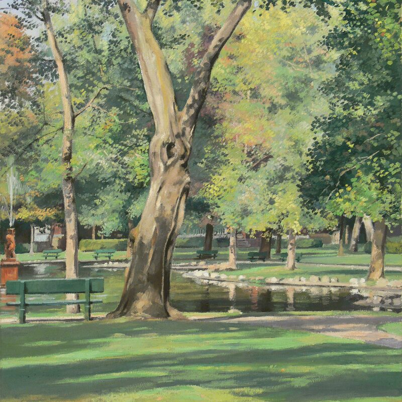 park outremont, montreal - quebec 2004, 23,2" x 20,5", oil on canvas