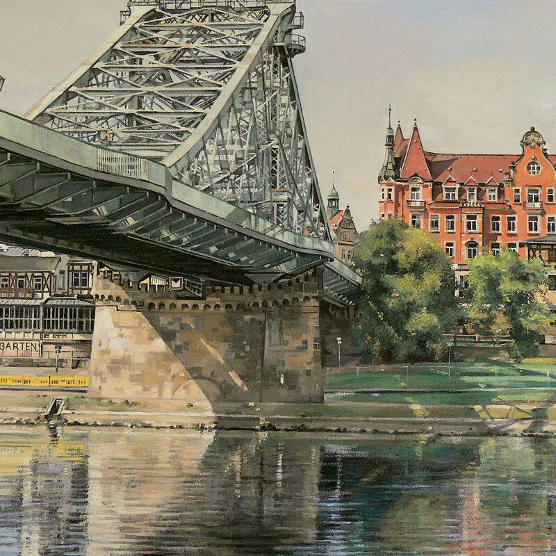 blaues wunder, dresden - sachsen 2012, 60 x 73 cm, öl auf leinwand