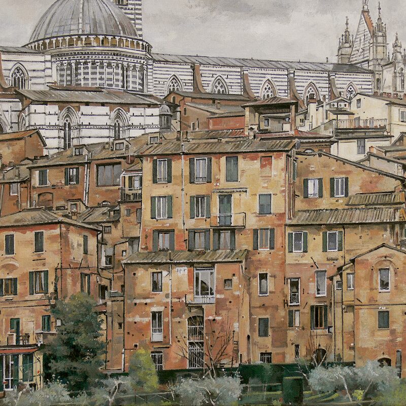 siena - toskana 2021, 44 x 55 cm, öl auf leinwand
