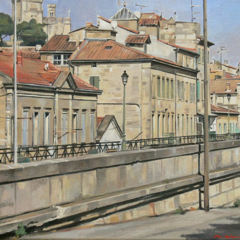 beaucaire - gard 2010, 14,2" x 17,3", oil on canvas