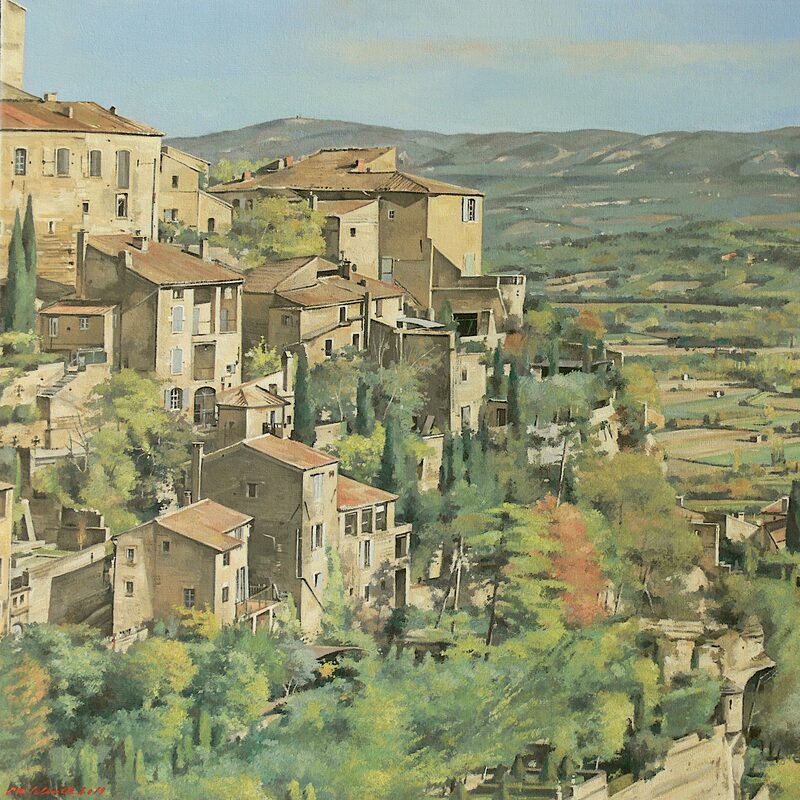 gordes - vaucluse 2019, 60 x 75 cm, öl auf leinwand