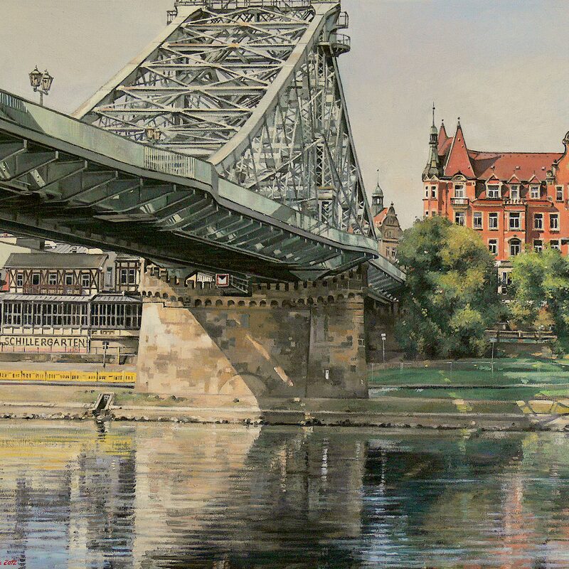 blaues wunder, dresden - saxony 2012, 23,6" x 28,7", oil on canvas