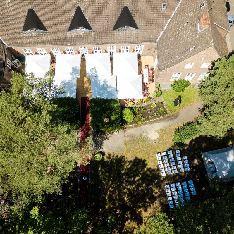 Hochzeitsfeier - Vogelperspektive