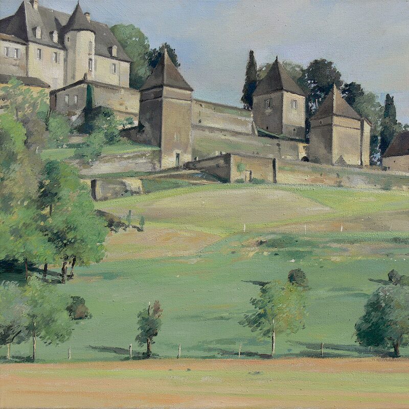 marqueyssac - dordogne 2001, 43 x 52 cm, huile sur cotton