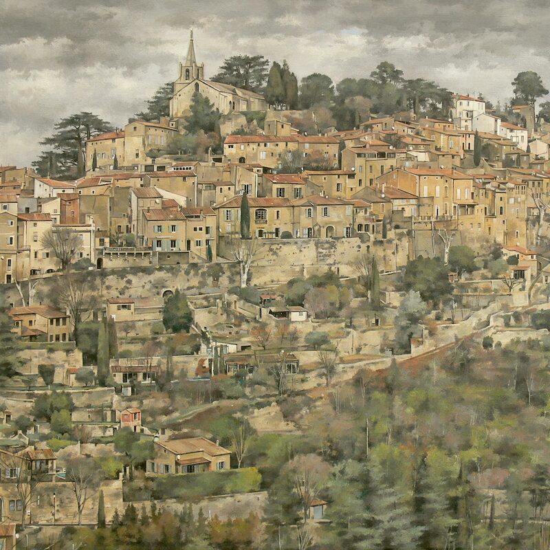 bonnieux - vaucluse 2018, 90 x 110 cm, öl auf leinwand