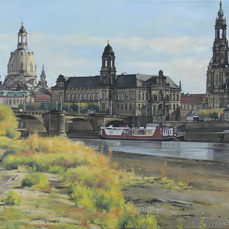 altstadt, dresden - sachsen 2013, 60 x 73 cm, öl auf leinwand
