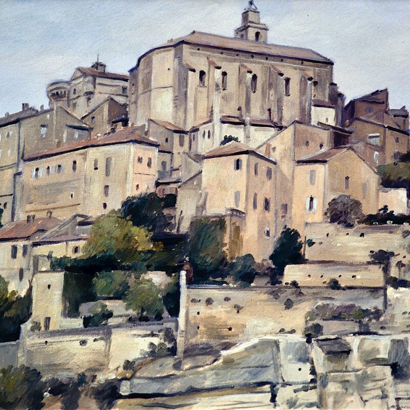 gordes - vaucluse 1998,  41 x 41,5 cm, öl auf karton