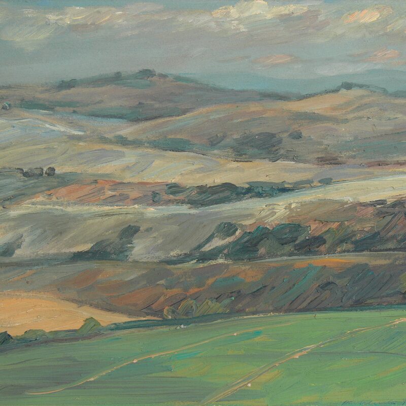 crete senesi près de rapolano terme - toscane 1994, 36 x 43 cm, huile sur carton 