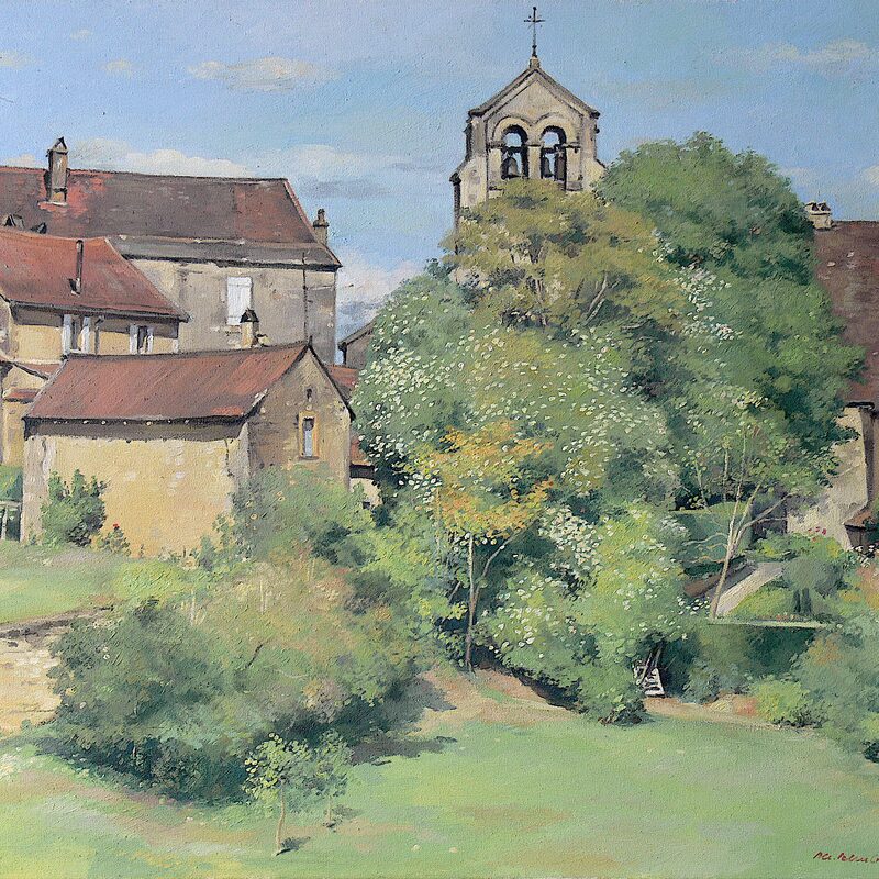 castelnaud-la-chapelle - dordogne 2001, 60 x 69 cm, öl auf baumwolle