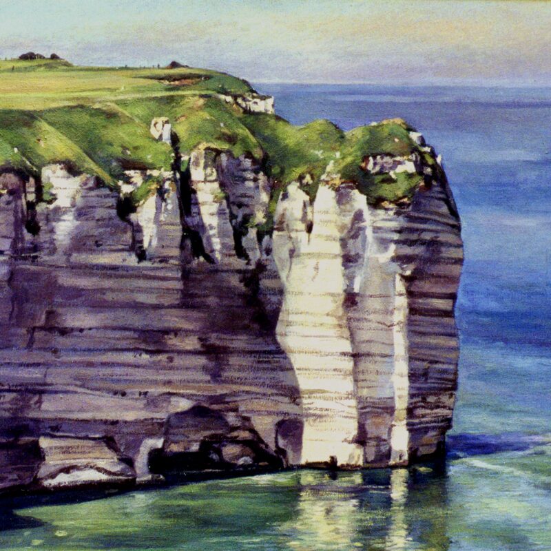 felsen bei yport - seine-maritime 2000, 52 x 59 cm, öl auf baumwolle