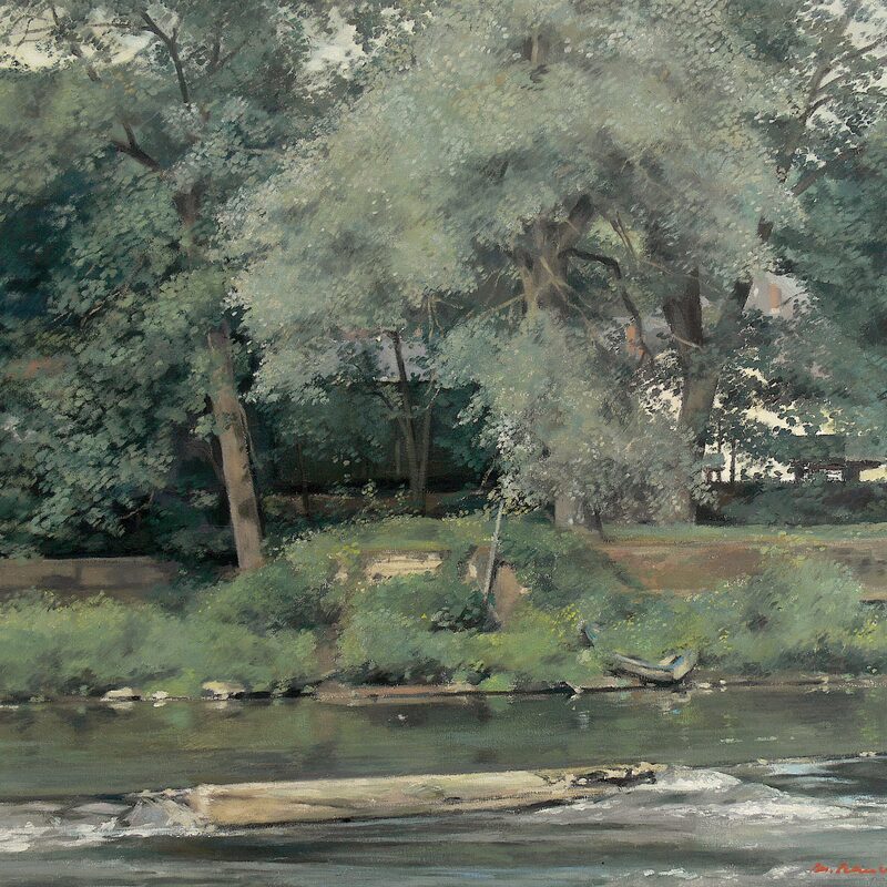 paysage près de langsur - rhénanie-palatina 1999, 60 x 68 cm, huile sur cotton