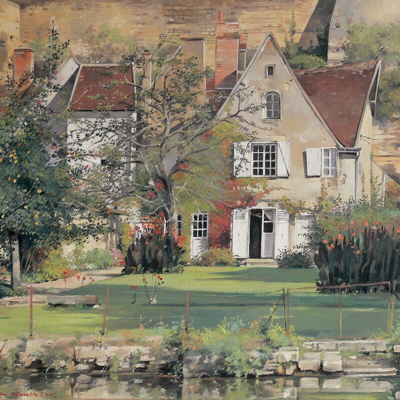 montrésor - indre-et-loire 2002, 60 x 70 cm, öl auf leinwand