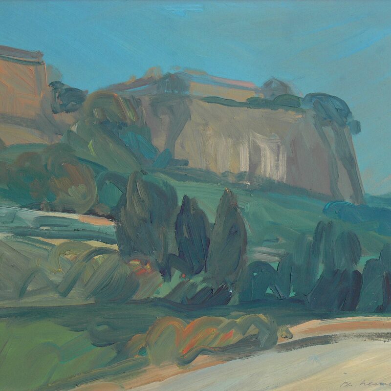 orvieto - ombrie 1992, 38 x 43,8 cm, huile sur carton