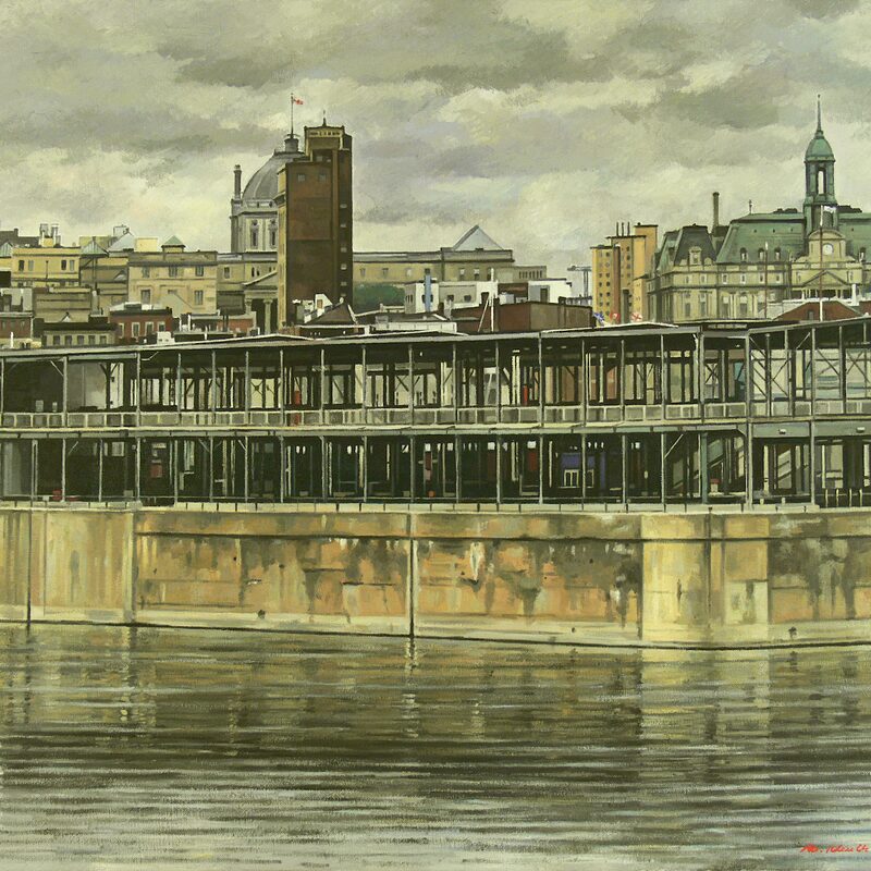 old port montreal - quebec 2008, 23,6" x 27,2", oil on canvas
