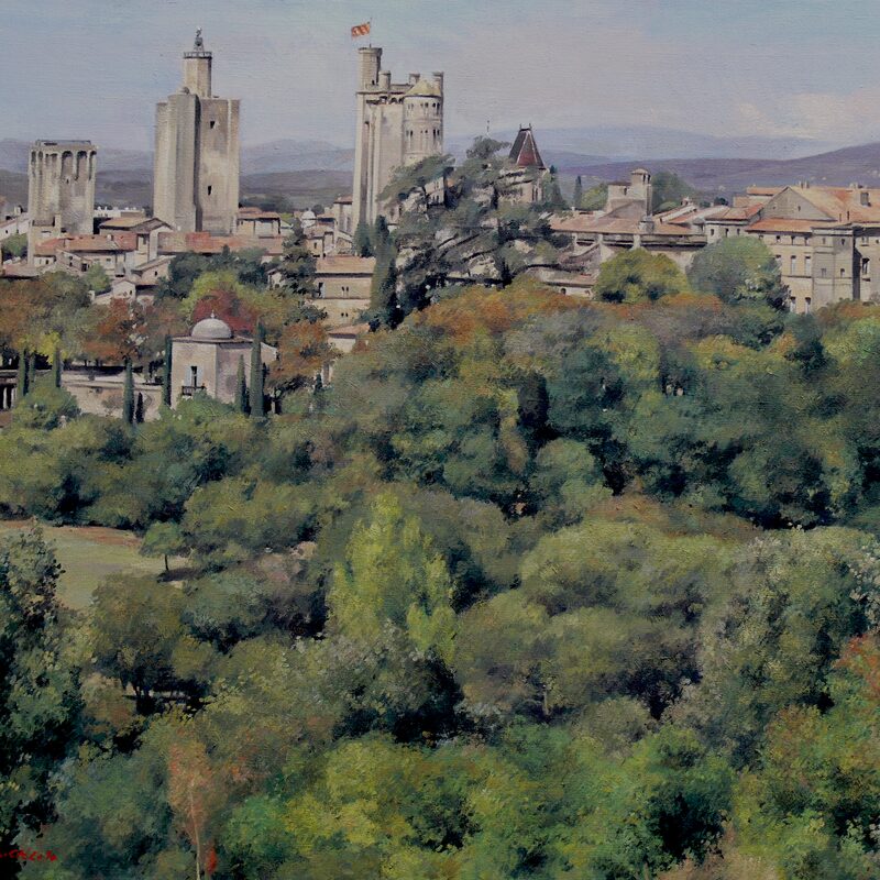 uzès - gard 2010, 80 x 90 cm, huile sur toile