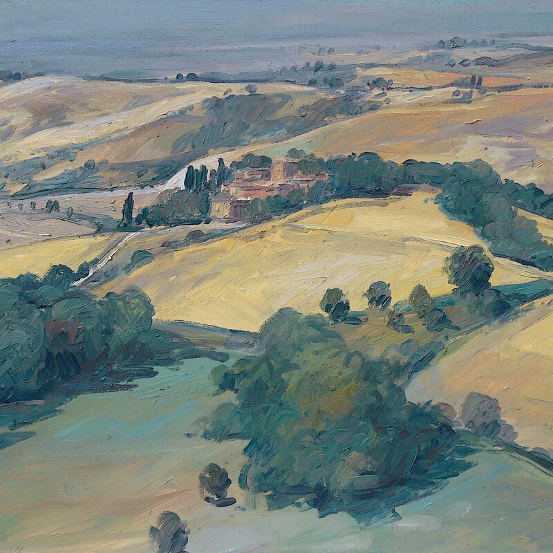 crete senesi près d'asciano - toscane 1994, 56,7 x 69 cm, huile sur carton