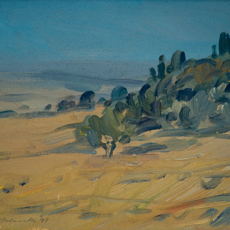 crete senesi près d'asciano - toscane 1991, 24,5 x 28 cm, huile sur carton