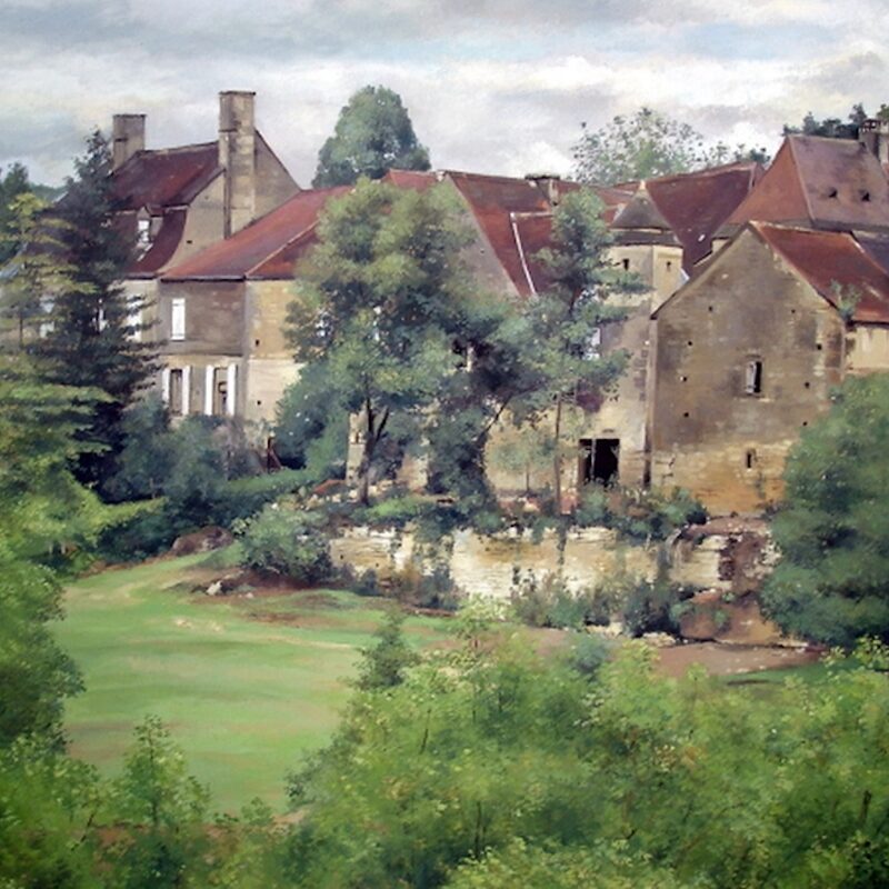  st.-julien - dordogne 2001, 80 x 89 cm, öl auf baumwolle
