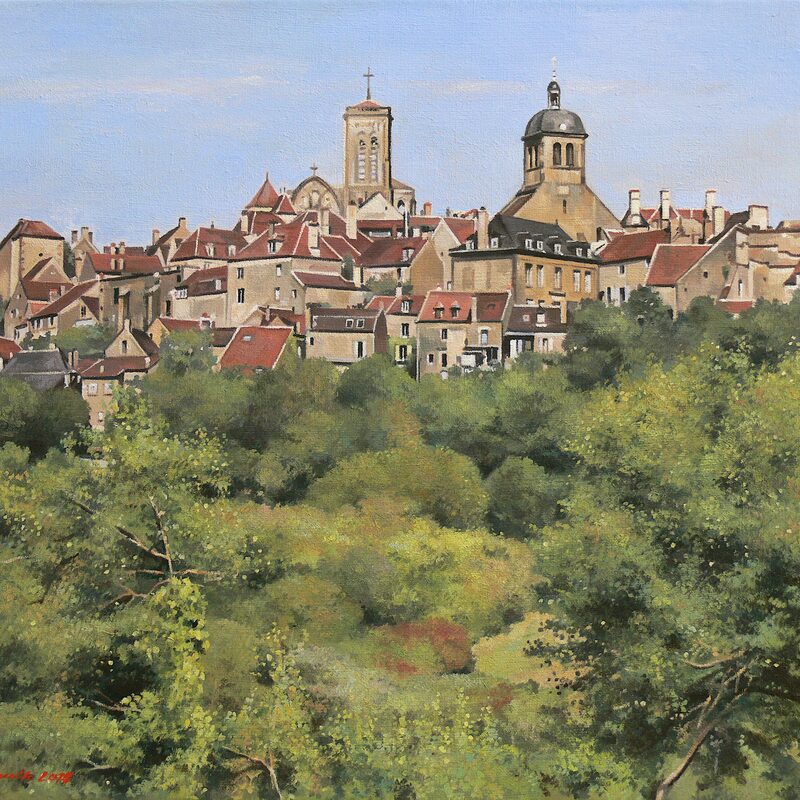 vézelay - yonne 2015, 44 x 52 cm, öl auf leinwand