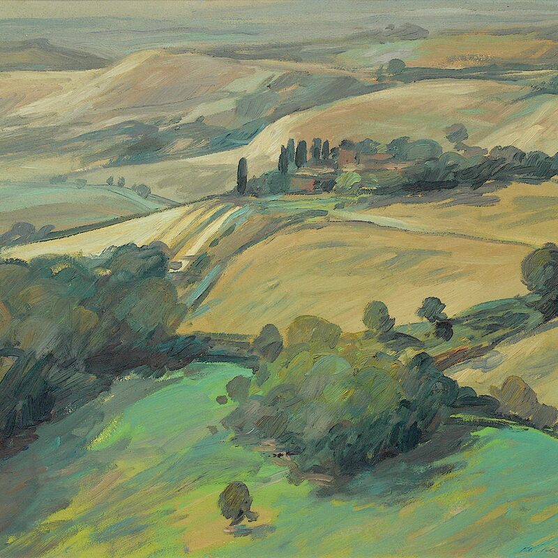 crete senesi près d'asciano - toscane 1994, 54,5 x 65 cm, huile sur carton