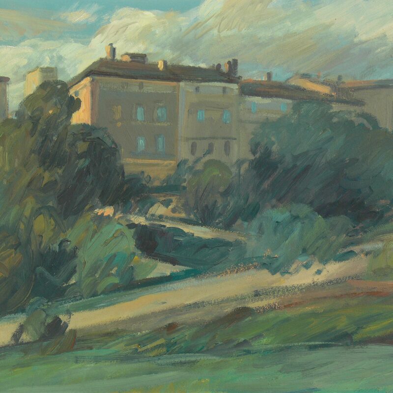 armaiolo - toscane 1995, 43,2 x 51 cm, huile sur carton