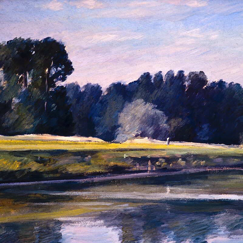 marais poitevin - vendée 1998, 40 x 48 cm, öl auf karton