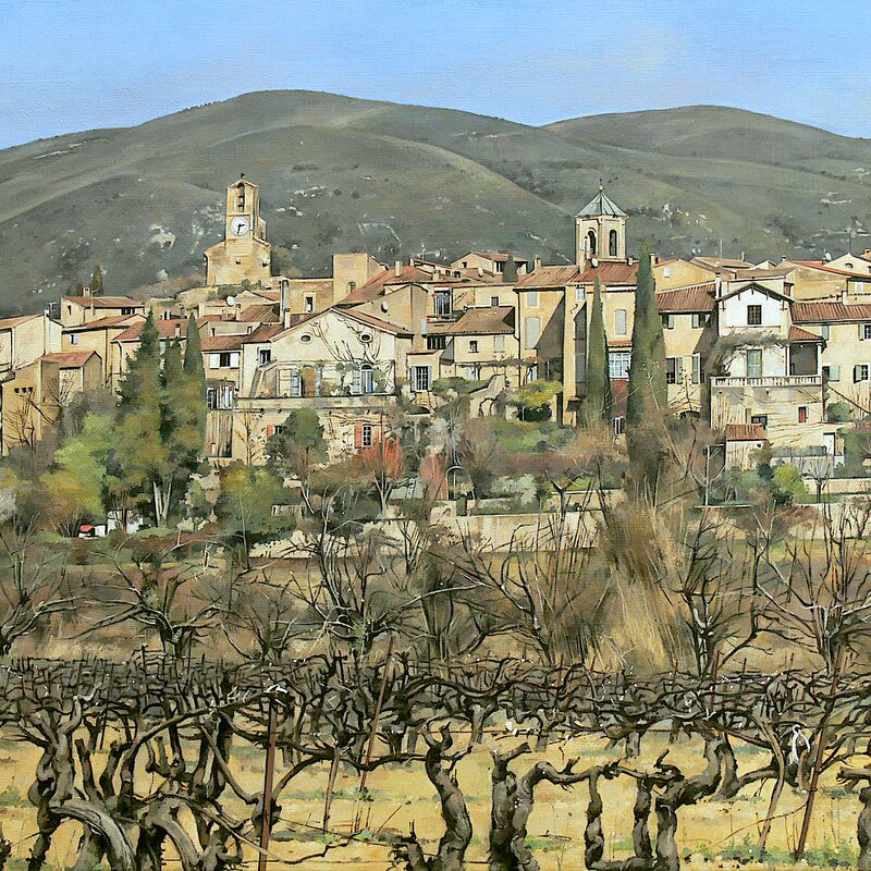 lourmarin- vaucluse 2018, 80 x 95 cm, öl auf leinwand