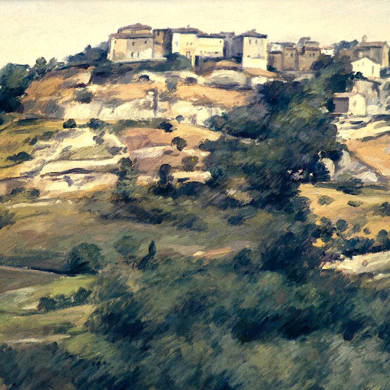 village près d'ascoli piceno - marches 1998, 41 x 48 cm, huile sur carton