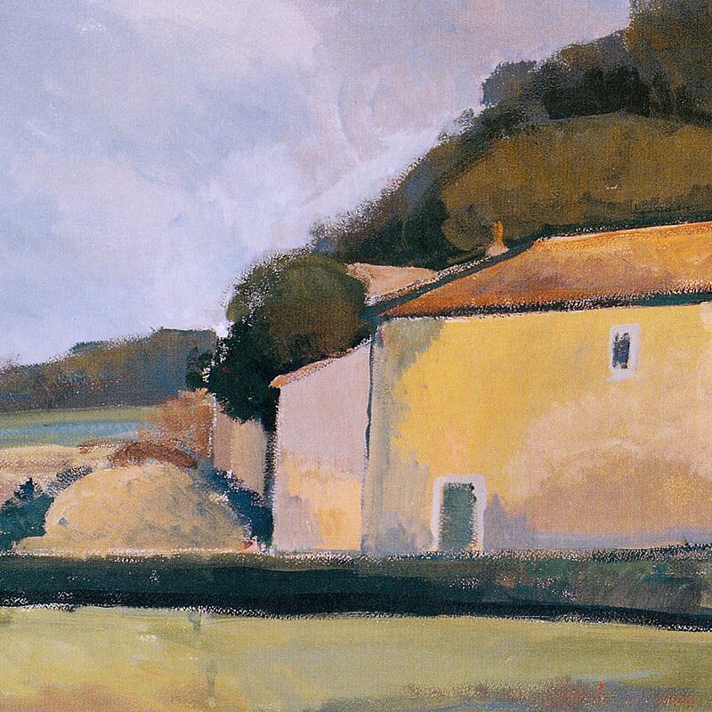 haus bei oppède-le-vieux - vaucluse 1986, 46 x 54,8 cm, gouache auf papier