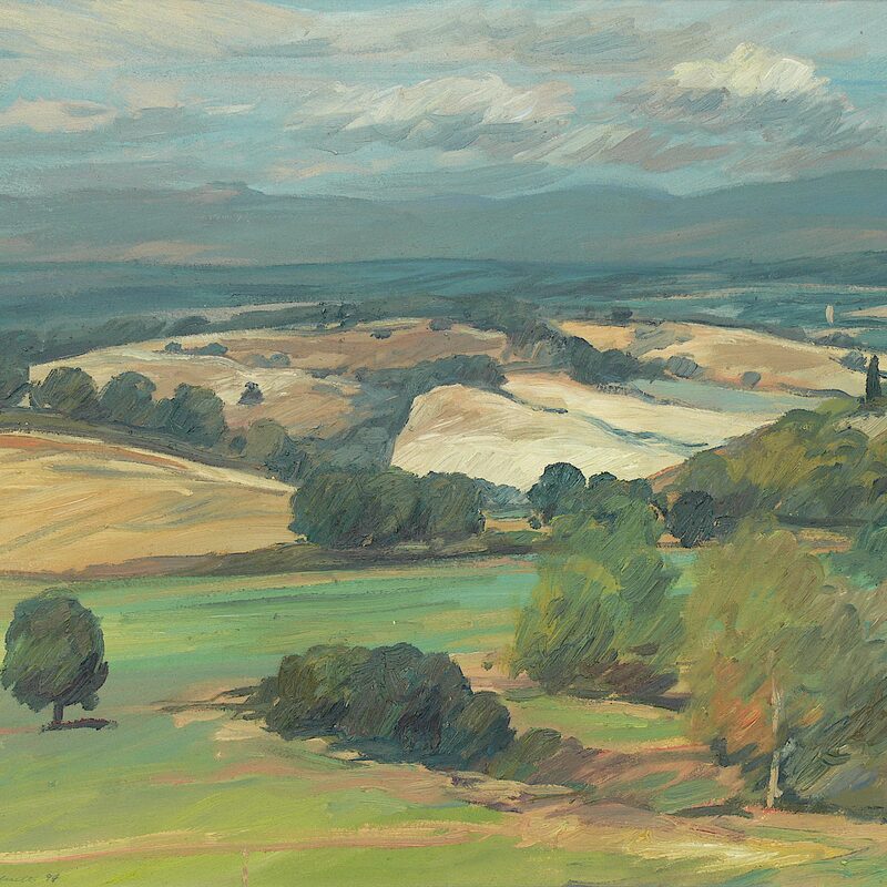 crete senesi près d'asciano - toscane 1994, 53,5 x 64 cm, huile sur carton 
