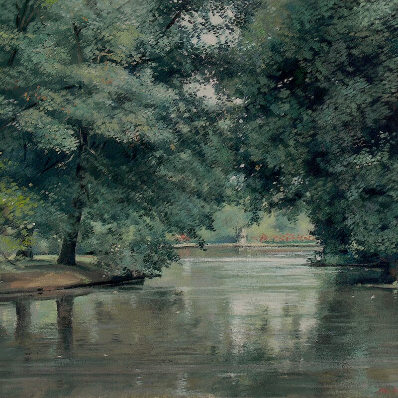 nells parc, trêves - rhénanie-palatina 1999, 43 x 52 cm, huile sur cotton