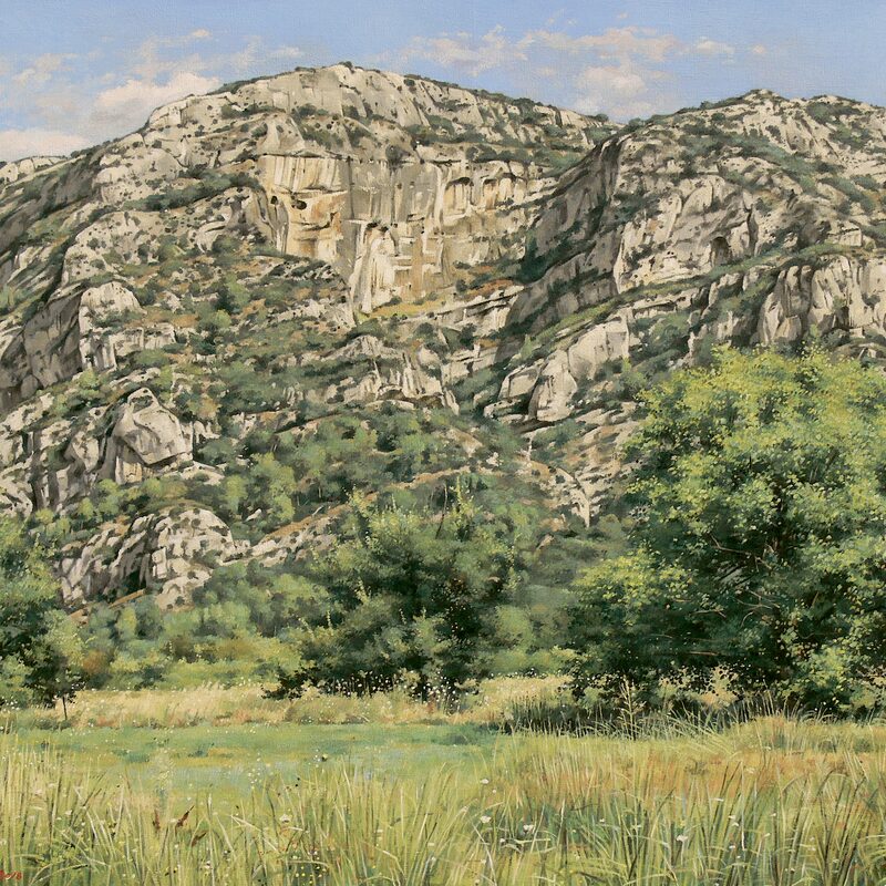 felsen von baude - vaucluse 2018, 80 x 95 cm, öl auf leinwand