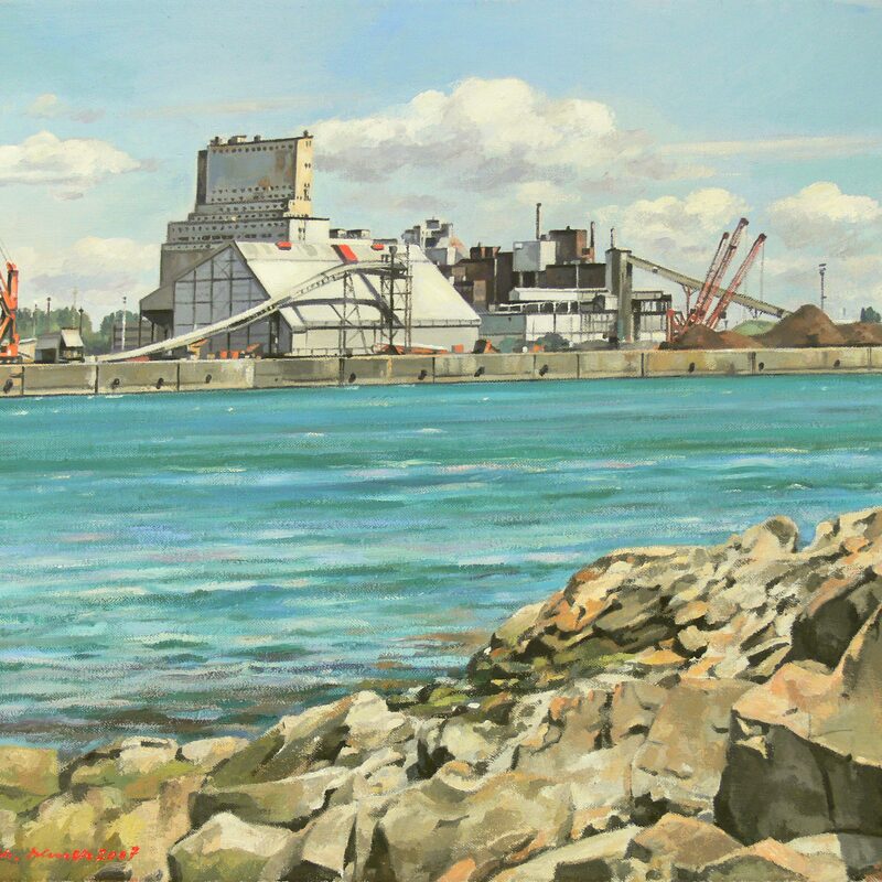 port de montréal - québec 2007, 43 x 52 cm, huile sur toile