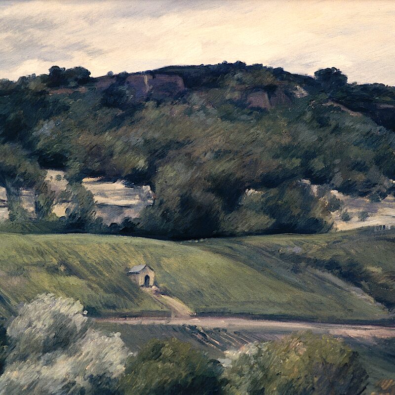 landschaft bei igel - rheinland-pfalz 1998, 44,5 x 55 cm, öl auf karton