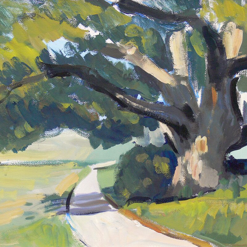 grosse eiche von murs - vaucluse 1986, 45 x 53,5 cm, gouache auf papier